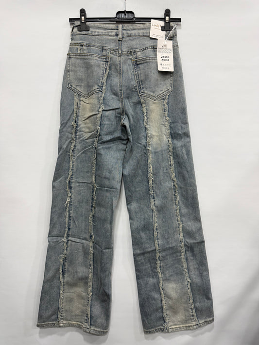 JEANS A PALAZZO FUME RIGATO ART.Z6396