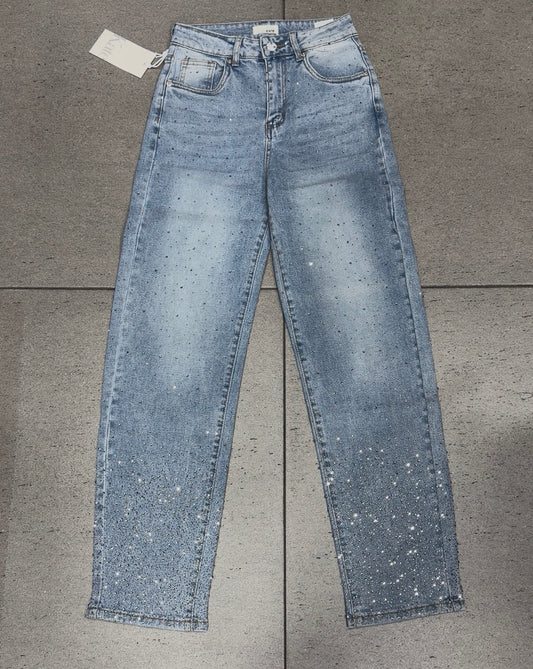 JEANS BRILLANTINATO IN CAVIGLIA ART.SK202