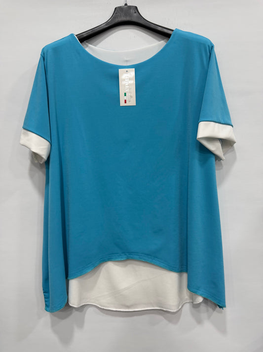 MAGLIA CURVY MEZZA MANICA ROSSELLA