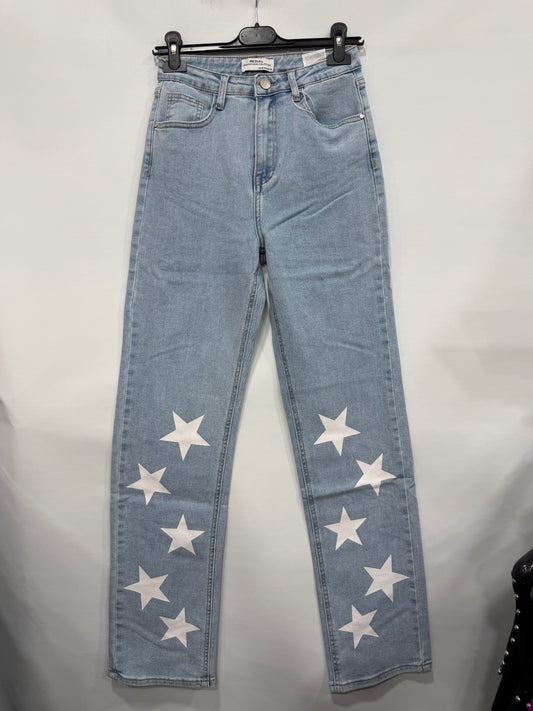 JEANS CON STELLE IN CAVIGLIA STAMPATE ART.RD3005