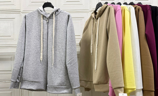 FELPA CON ZIP MANICA LUNGA PRIMAVERILE