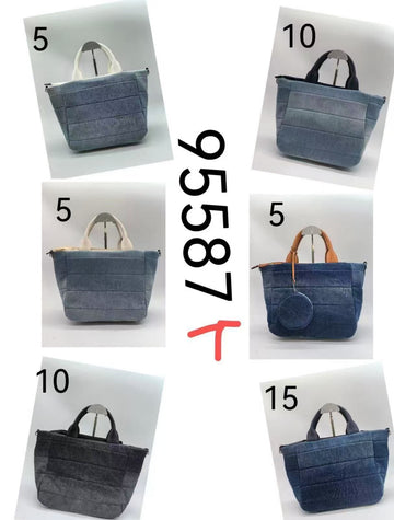 BORSA DI JEANS FAMILY CON PORTAMONETE