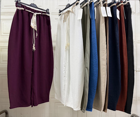 PANTALONE BALLOON CON FOULARE A CINTURINO