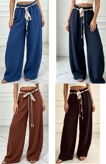 PANTALONE BALLOON CON FOULARE A CINTURINO