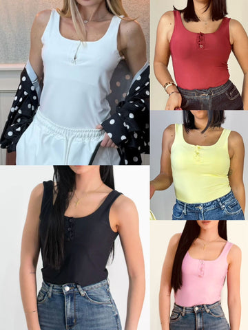 MAGLIA GIRO MANICA CON BOTTONCINI