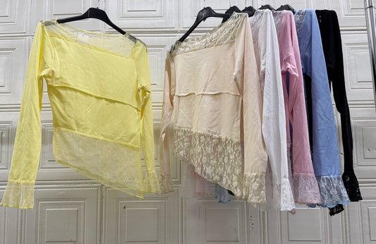 MAGLIA ASSIMETRICA IN PIZZO
