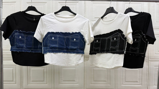 T-SHIRT A MAGLIA JEANS ECONOMY