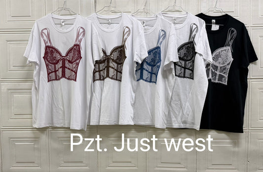 T-SHIRT OVERSIZE CON COLPETTO STAMPATO