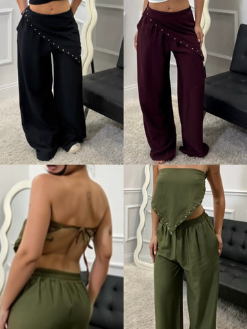 COORDINATO CON BORCHIE IN TOP