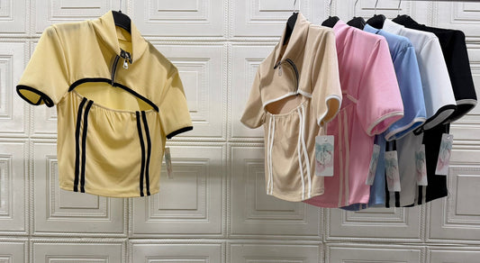 MAGLIA CORTA CON BANDE AVANTI
