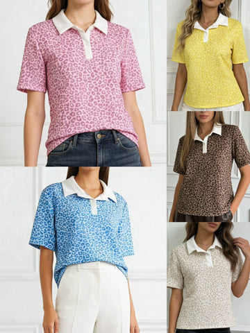 MAGLIA A POLO ANIMALIER