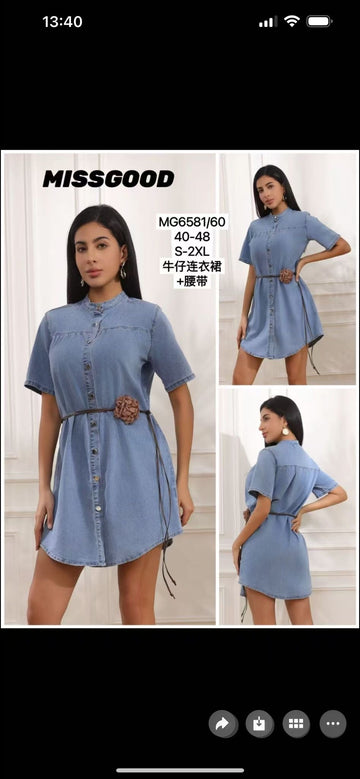 VESTITINO DI JEANS A CAMICIA ART.MG6581