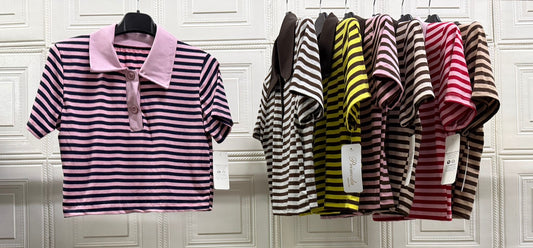 MAGLIA A POLO A RIGHE MULTICOLOR