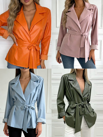 GIACCA CON LACCIO IN SEMIPELLE