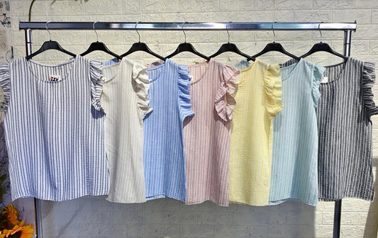 MAGLIA GIRO MANICA VOULA A RIGHE