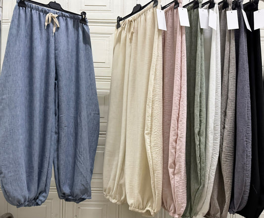 PANTALONE BALLOON CON MOLLA IN CAVIGLIA