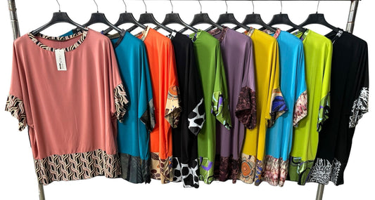 MAGLIA CURVY CON MANICA COLLETTO FANTASY