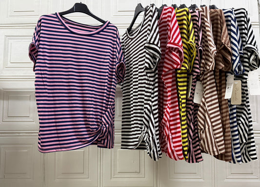 NEW T-SHIRT CON RIGHE MULTICOLOR