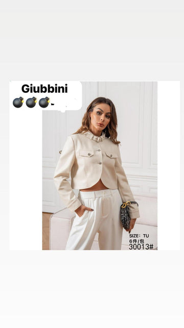 GIUBBINO IN PELLE CINTURA IN COLLO