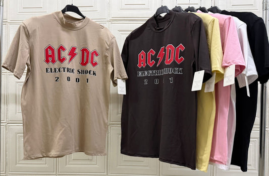 T-SHIRT CON SPALLINE ACDC