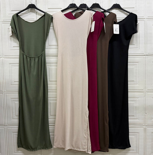 VESTITO LUNGO CON SCHIENA APERTA