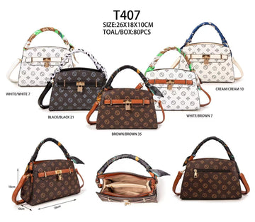 BORSA CON FASCIA/FOULARE SULLA MANICA