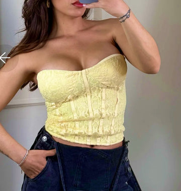 TOP CON COPPETTE IN TOTAL PIZZO