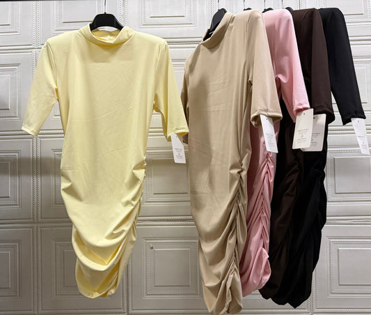 VESTITINO ONDEGGIATO A MEZZA MANICA