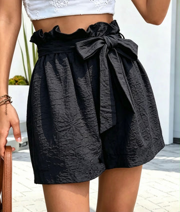 PANTALONCINO LEGGERO CON CINTURINO NODATO